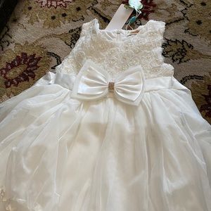 White Kids Dress - Flower Girl Dress